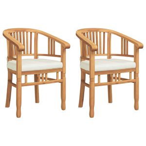 vidaXL Sz&eacute;k p&aacute;rn&aacute;val 2 pcs Barna 63 x 58 x 89 cm T&ouml;m&ouml;r Teakfa