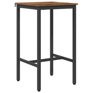 vidaXL B&aacute;rasztal 52 x 52 x 90 cm Szerelt Fa Antik Fa N&eacute;gysz&ouml;gletes