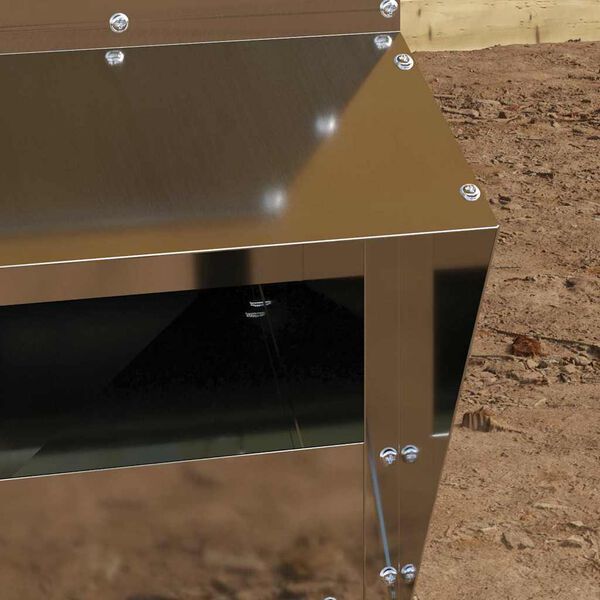 vidaXL Csirke etető Ez&uuml;st 20 x 25 x 35 cm Horganyzott ac&eacute;l