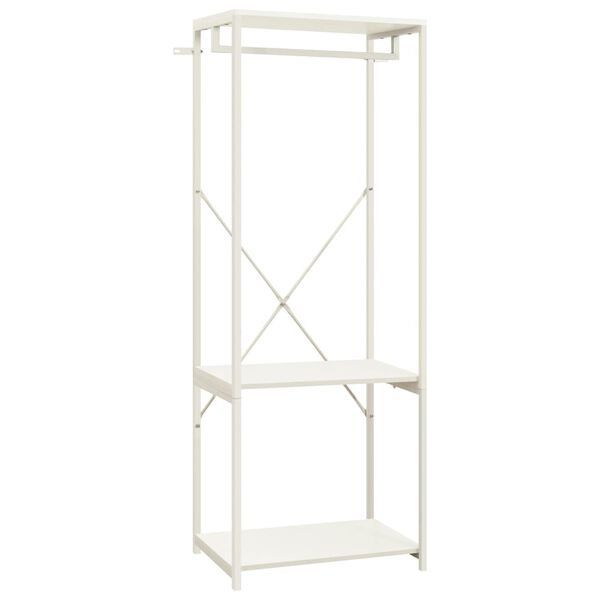 vidaXL feh&eacute;r f&eacute;m &eacute;s forg&aacute;cslap szekr&eacute;ny 60x40x167 cm