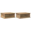 vidaXL &Eacute;jjeli asztal 2 db Artisan t&ouml;lgy 40 x 31 x 15 cm Faanyag