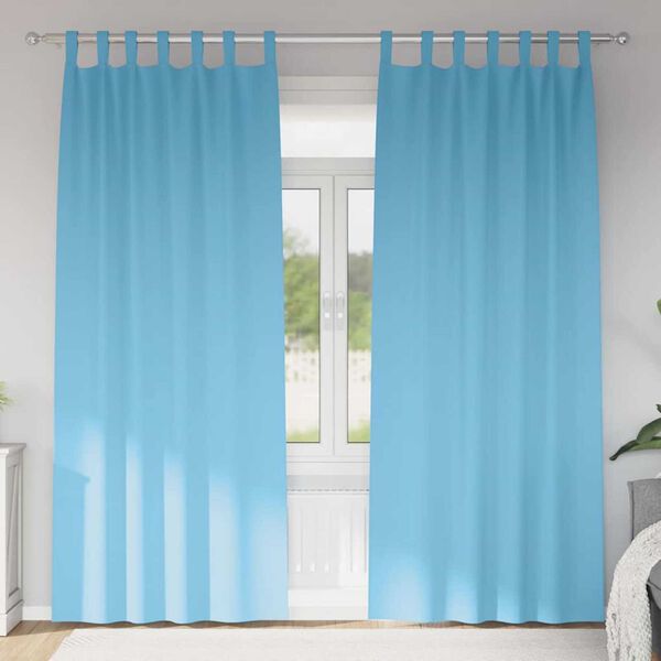 vidaXL Fekete F&uuml;gg&ouml;ny Gyűrűkkel 2 pcs Vil&aacute;gosk&eacute;k 260 x 140 cm