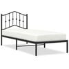 vidaXL fekete f&eacute;m &aacute;gykeret fejt&aacute;ml&aacute;val 90 x 190 cm