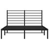 vidaXL fekete f&eacute;m &aacute;gykeret fejt&aacute;ml&aacute;val 135 x 190 cm