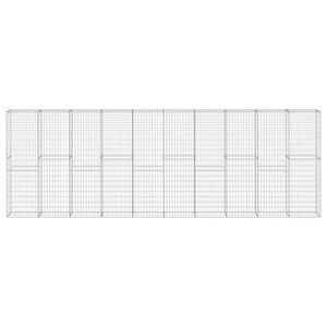 vidaXL horganyzott ac&eacute;l gabion fal bor&iacute;t&aacute;ssal 600 x 30 x 200 cm
