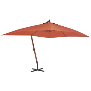 vidaXL terrakotta konzolos kerti napernyő far&uacute;ddal 400 x 300 cm
