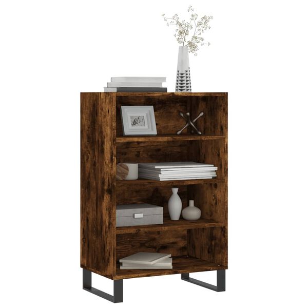 vidaXL f&uuml;st&ouml;s t&ouml;lgy sz&iacute;nű szerelt fa magasszekr&eacute;ny 57 x 35 x 90 cm