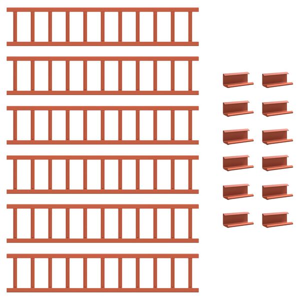 vidaXL Tető havaz&aacute;sv&eacute;dő Piros 600 x 2,5 x 20 cm Ac&eacute;l