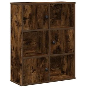 vidaXL f&uuml;st&ouml;s t&ouml;lgy sz&iacute;nű szerelt fa k&ouml;nyvszekr&eacute;ny 60x24x76,5 cm