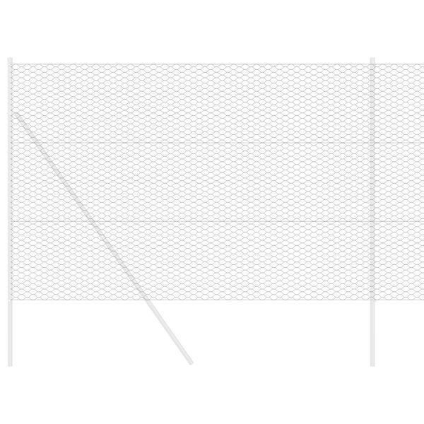 vidaXL Hexagon kerítés Szürke 1.5 x 10 m Acél