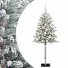 vidaXL Műfenyő g&ouml;mb&ouml;kkel 120 cm 150 LED Meleg feh&eacute;r PVC &eacute;s f&eacute;m
