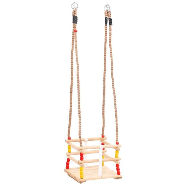 vidaXL tömör fenyőfa babahinta biztonsági övvel