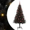 vidaXL Kar&aacute;csonyfa Fekete 150 cm PVC