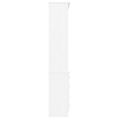 vidaXL ALTA fehér tömör fenyőfa fiókos könyvszekrény 77x35x186,5 cm