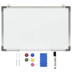 vidaXL sz&aacute;razon let&ouml;r&ouml;lhető feh&eacute;r ac&eacute;l m&aacute;gnest&aacute;bla 50 x 35 cm