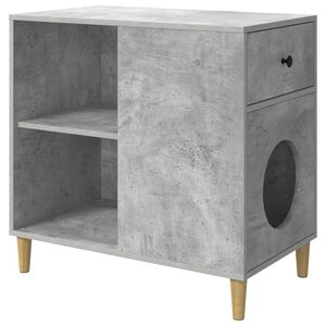 vidaXL Macska H&aacute;z Beton 72 x 42,5 x 70 cm Szerelt Fa