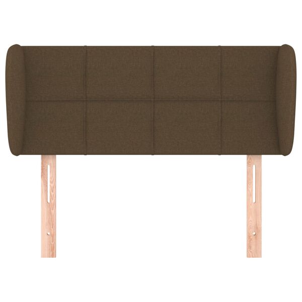 vidaXL s&ouml;t&eacute;tbarna sz&ouml;vet fejt&aacute;mla sz&aacute;rnyakkal 83x23x78/88 cm