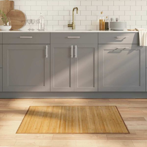 vidaXL n&eacute;gysz&ouml;gletű term&eacute;szetes bambusz szőnyeg 70 x 100 cm