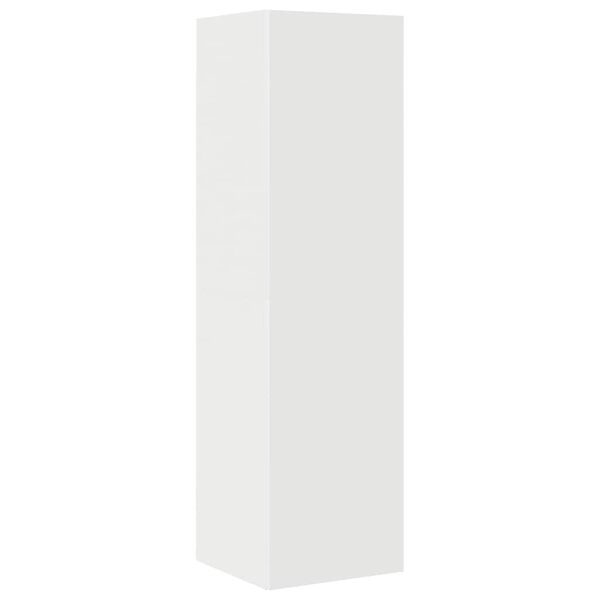 vidaXL 4 részes fehér szerelt fa TV-szekrényszett