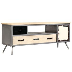 vidaXL t&ouml;m&ouml;r mang&oacute;fa &eacute;s ac&eacute;l TV-szekr&eacute;ny 120 x 30 x 45 cm