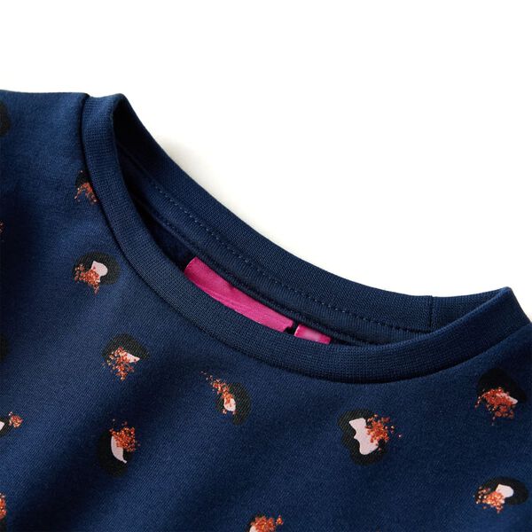 Tengerészkék hosszú ujjú gyerekruha 128