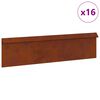 vidaXL Csiga ker&iacute;t&eacute;s 16 db 100 x 3,5 x 25 cm Időj&aacute;r&aacute;s&aacute;ll&oacute; Ac&eacute;l Rozsd&aacute;s
