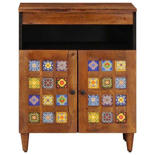 vidaXL Sz&eacute;f t&aacute;rol&oacute;val ajt&oacute;val Di&oacute; 60 x 33 x 75 cm T&ouml;m&ouml;r Mang&oacute;f&aacute;t