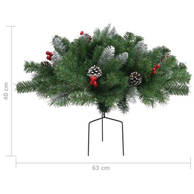 vidaXL zöld járda melletti PVC műkarácsonyfa 40 cm
