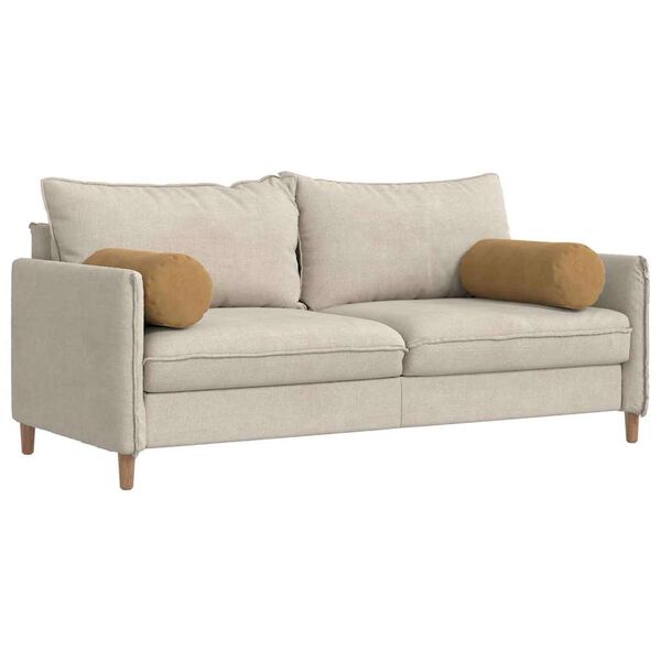 vidaXL Hengerpárnák 2 pcs Barna Ø 25 x 70 cm Bársonyos szövet