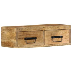 vidaXL t&ouml;m&ouml;r nyers mang&oacute;fa falra szerelhető TV-szekr&eacute;ny 60x30x19 cm