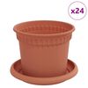 vidaXL N&ouml;v&eacute;nycser&eacute;p 24 pcs T&eacute;gla V&ouml;r&ouml;s &Oslash; 12,5 x 10 cm Műanyag