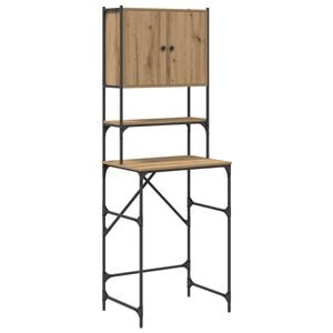vidaXL Mos&oacute;g&eacute;p Szekr&eacute;ny K&eacute;zműves T&ouml;lgy 68 x 48,5 x 194 cm Szerelt Fa
