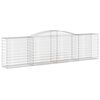 vidaXL &iacute;ves horganyzott vas gabion kos&aacute;r 400x50x100/120 cm
