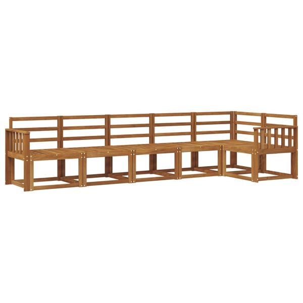 vidaXL K&uuml;lt&eacute;ri kanap&eacute; szett 6 pcs Term&eacute;szetes T&ouml;m&ouml;r Ak&aacute;cfa