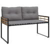 vidaXL Fa r&eacute;teg pad 114 x 55 x 77 cm T&ouml;m&ouml;r ak&aacute;cfa &eacute;s porbevonatos ac&eacute;l