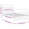 vidaXL fekete fém ágykeret fej- és lábtámlával 107 x 203 cm