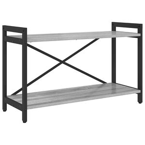 vidaXL K&ouml;nyvespolc 80 x 30 x 50 cm Szerelt Fa Sz&uuml;rke sonoma
