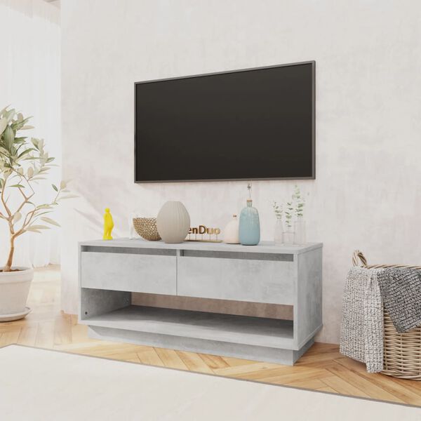 vidaXL betonszürke szerelt fa TV-szekrény 102x41x44 cm