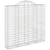 vidaXL 30 db íves horganyzott vas gabion kosár 200x50x180/200 cm
