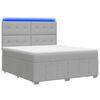 vidaXL LED Boxspring &Aacute;gy Mattal Vil&aacute;gossz&uuml;rke 160 x 200 cm Sz&ouml;vet