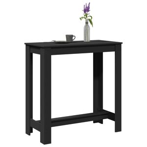 vidaXL fekete szerelt fa b&aacute;rasztal 102 x 50 x 103,5 cm
