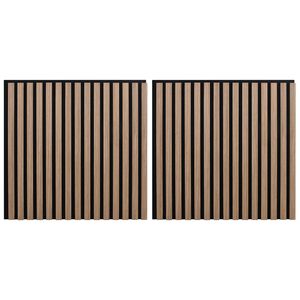 vidaXL Fali panelek 2 db 60,5 x 60 cm Barna