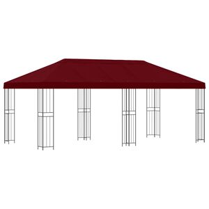 vidaXL Oldalfalas pavilon 6 x 3 m Burgundi Poli&eacute;szter &eacute;s ac&eacute;l 190