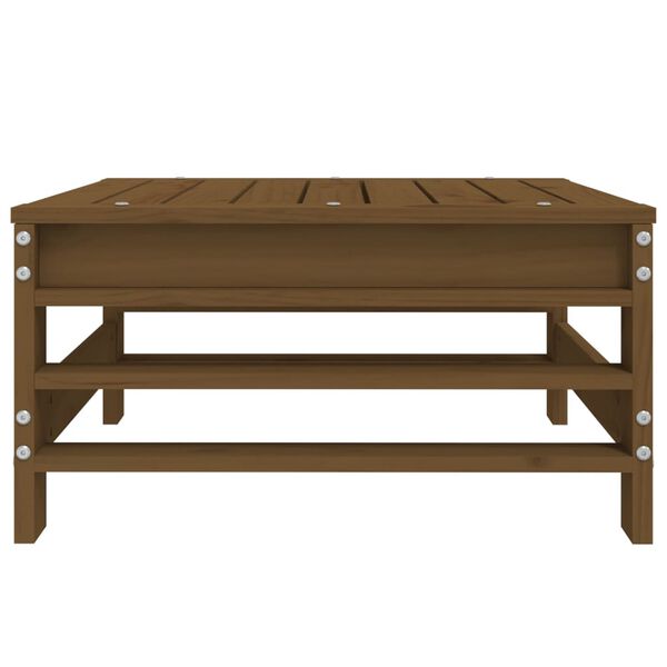 vidaXL mézbarna tömör fenyőfa kerti lábzsámoly