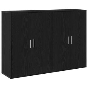vidaXL Sz&eacute;f 2 pcs Fekete t&ouml;lgy 60 x 31 x 84 cm Faanyag