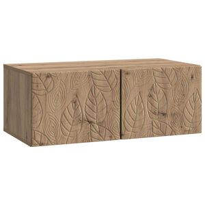 vidaXL Fali TV szekr&eacute;ny 59,5 x 41 x 30 cm K&eacute;zműves T&ouml;lgy Szerelt Fa