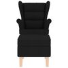 vidaXL fekete szövet hintaszék lábtartóval