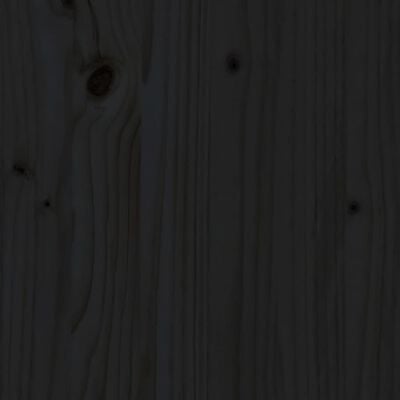 vidaXL fekete tömör fenyőfa dohányzóasztal 100 x 100 x 40 cm