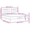 vidaXL Ottomán ágykeret matraccal sötétbarna 100x200cm szövet