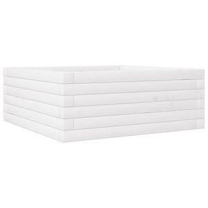 vidaXL feh&eacute;r t&ouml;m&ouml;r fenyőfa kerti vir&aacute;gl&aacute;da 60 x 60 x 23 cm
